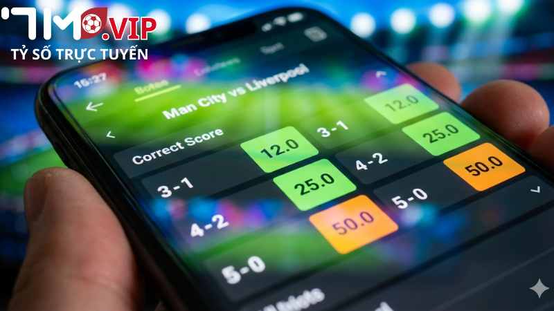 Tỷ lệ thưởng cực cao trong kèo tỷ số chính xác thu hút người chơi.