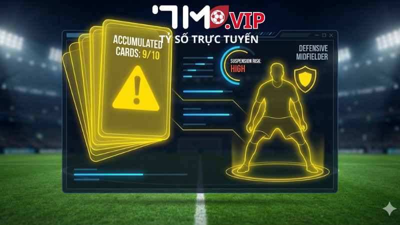 Tích lũy thẻ vàng dẫn đến án treo giò dài hạn 2 trận.